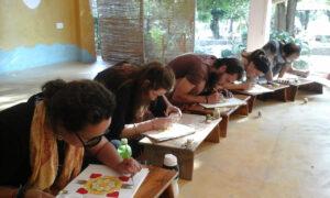 www.yoganga.org - Yantra Painting courses online and residential training india, at YogAnga Retreat at Santosh Puri Ashram, with Mandakini Puri
