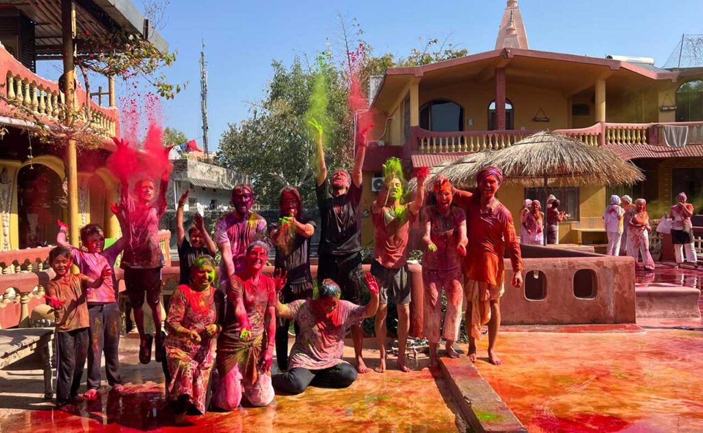 Celebrate Holi at Santosh Puri Ashram, YogAnga Retreat